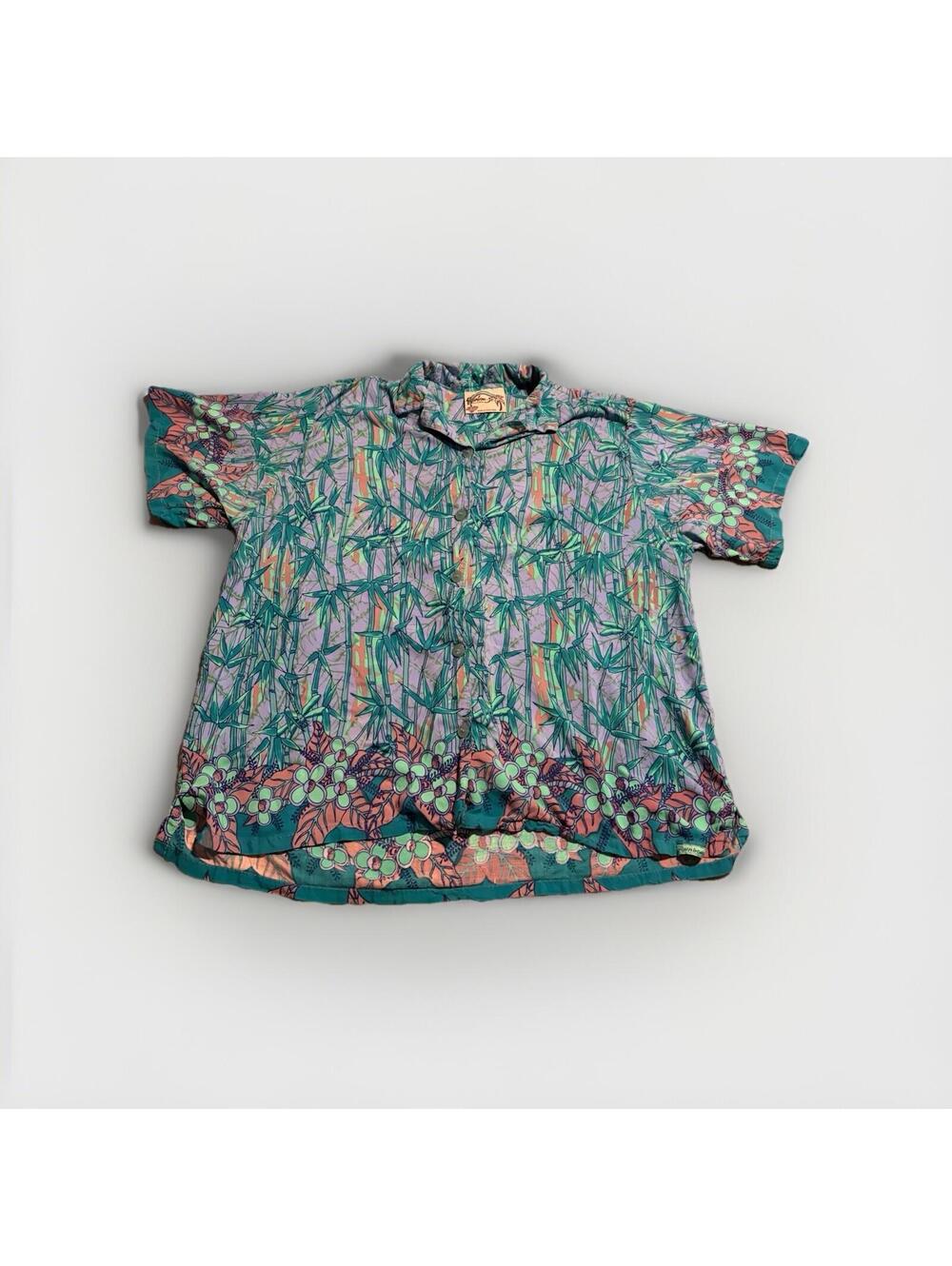 Teal Multicolor Floral Casual Button-Down Shirt - Men's